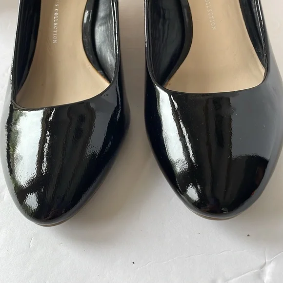 Franco Sarto shoes size 10 black patent leather wedge - Picture 7 of 10
